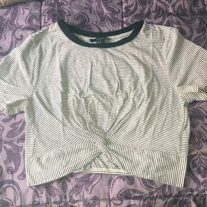 black & white striped shirt